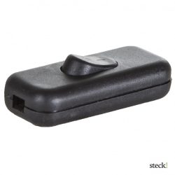   Steck zsinórközi billenő kapcsoló,két pólusú fekete SKK 02