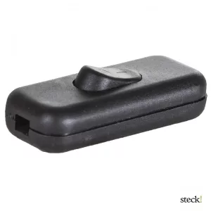 Steck zsinórközi billenő kapcsoló,két pólusú fekete SKK 02