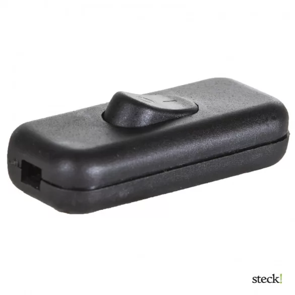 Steck zsinórközi billenő kapcsoló,két pólusú fekete SKK 02