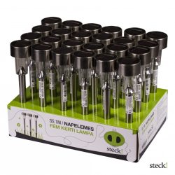 STECK! napelemes kerti lámpa,leszúrható,műanyag,FÉM SS-1M