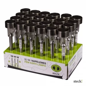 STECK! napelemes kerti lámpa,leszúrható,műanyag,FÉM SS-1M