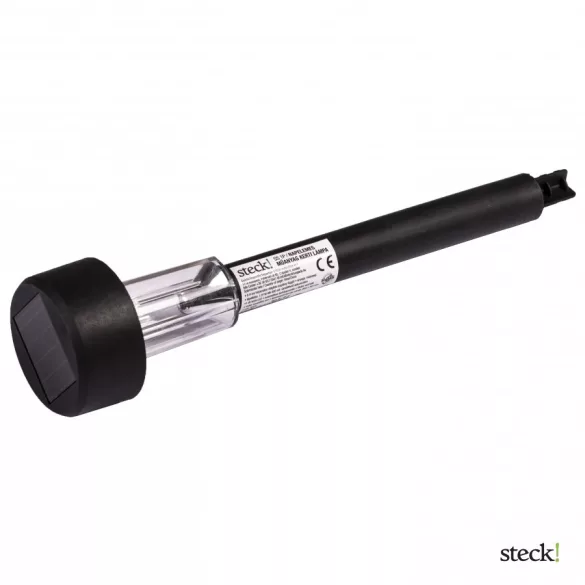 STECK! napelemes kerti lámpa,leszúrható,műanyag,fekete SS-1P