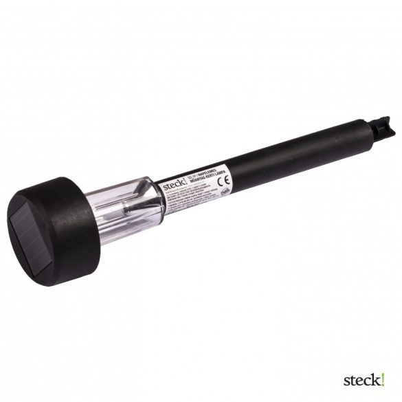 STECK! napelemes kerti lámpa,leszúrható,műanyag,fekete SS-1P