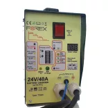 Akkumulátortöltő 24V/40A, csipeszes töltővezetékkel