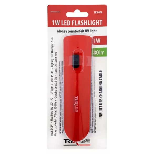 TRIXLINE UV LED elemlámpa - piros