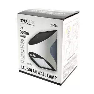 Trixline TR-03S szolár kültéri LED lámpa 8+2 LED