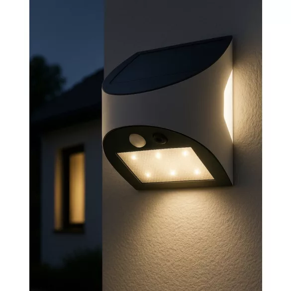 Trixline TR-03S szolár kültéri LED lámpa 8+2 LED