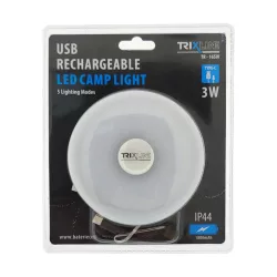 TRIXLINE TR-16SW USB újratölthető 3W LED kempinglámpa