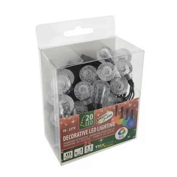 TRIXLINE TR-227V karácsonyi fényfüzér gömbök