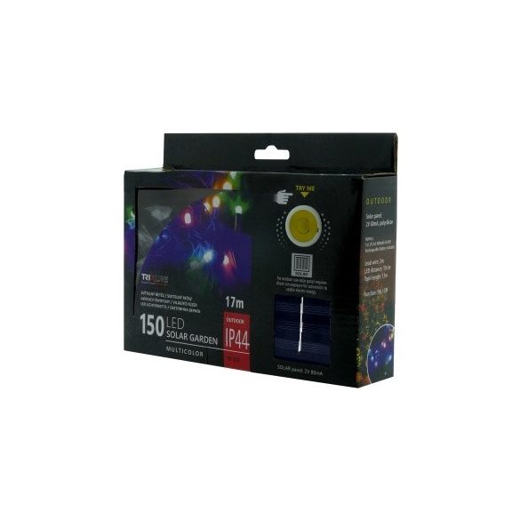 TRIXLINE karácsonyi fényfüzér TR333 SOLAR 150 LED 17 méter,színes,kültéri