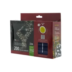 TRIXLINE karácsonyi fényfüzér TR342 SOLAR 200 LED 22 méter,hideg fehér,kültéri