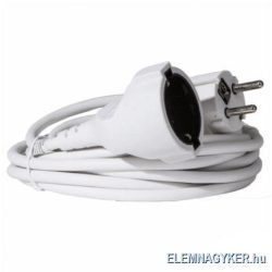 TRIXLINE HOSSZABÍTÓ 2m FEHÉR, H05VV-F3G 1.00MM