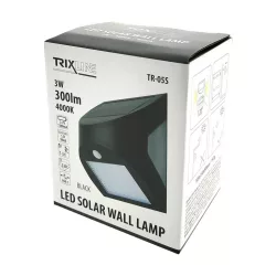 Trixline TR-05S szolár kültéri LED lámpa 8+2 LED