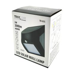 Trixline TR-05S szolár kültéri LED lámpa 8+2 LED