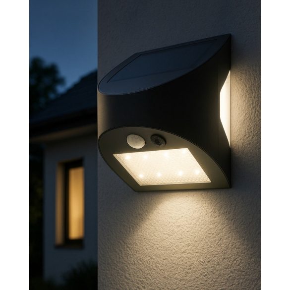 Trixline TR-05S szolár kültéri LED lámpa 8+2 LED