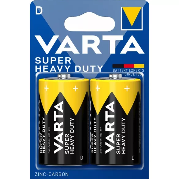 Varta Super Heavy Duty D féltartós góliát elem (R20) BL/2