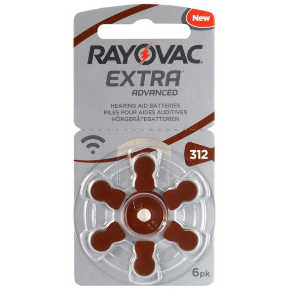 Varta Rayovac Extra hallókészülék elem 312 (PR41)bl/6 1,45V