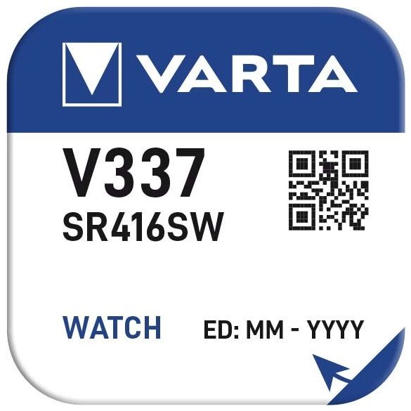 Varta V337 1,55V ezüst-oxid gombelem  (SR41) bl/1