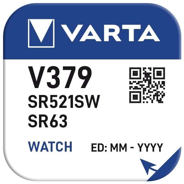 Varta V379 1,55V ezüst-oxid gombelem,SR63 bl/1