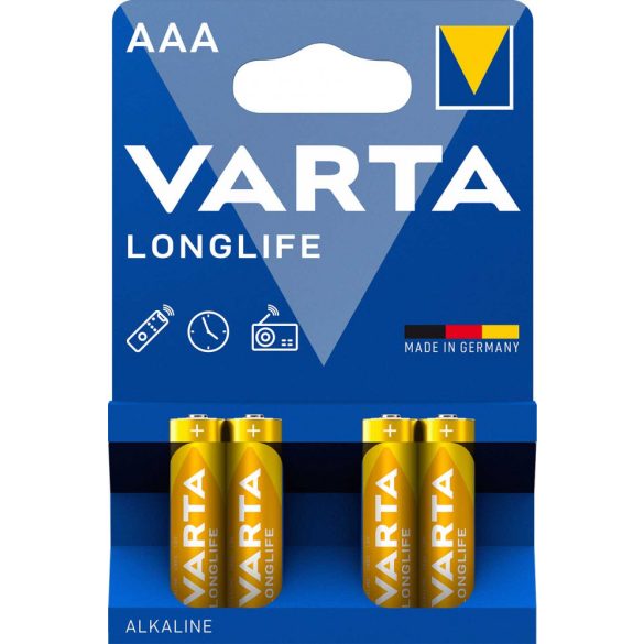 Varta Longlife AAA mikró elem (LR03) bl/4