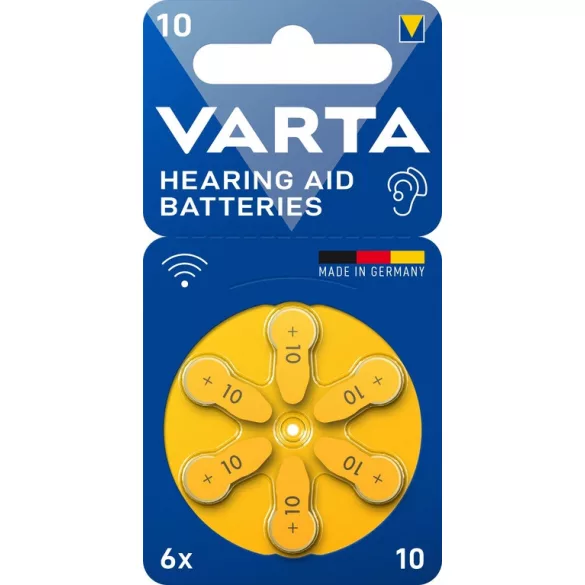 VARTA hallókészülék elem 10 (PR70) bl/6 1,45V