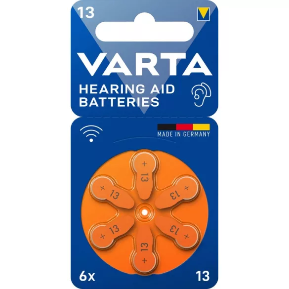 VARTA hallókészülék elem 13 (PR48) bl/6 1,45V
