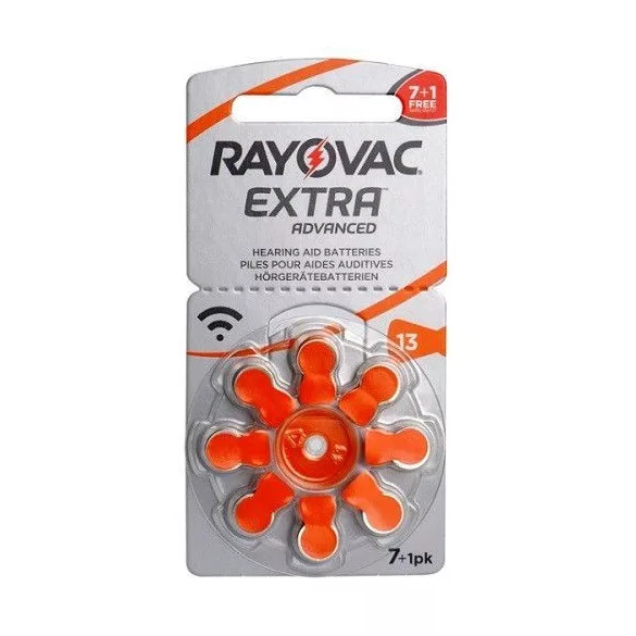 Varta Rayovac Extra hallókészülék elem 13 (PR48)Bl/8 1,45V
