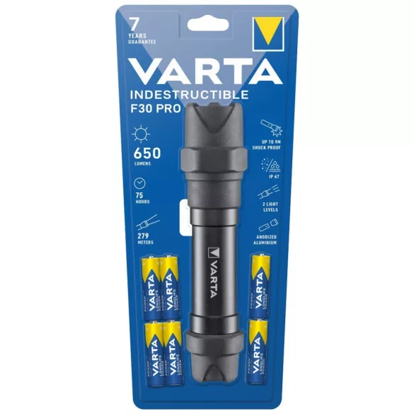 VARTA 18714 Indestructible F30 Pro incl. 6xAA