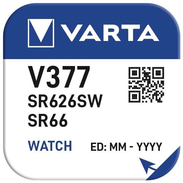 Varta V377 1,55V ezüst-oxid gombelem SR626SW bl/1