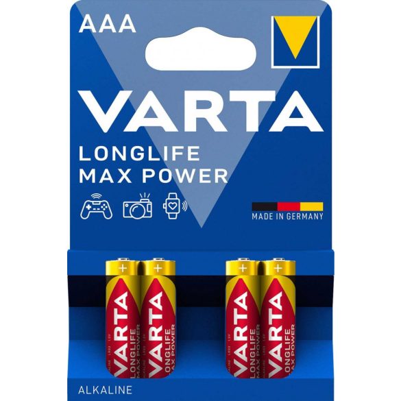 Varta Longlife Max Power AAA mikró elem (LR03) BL/4