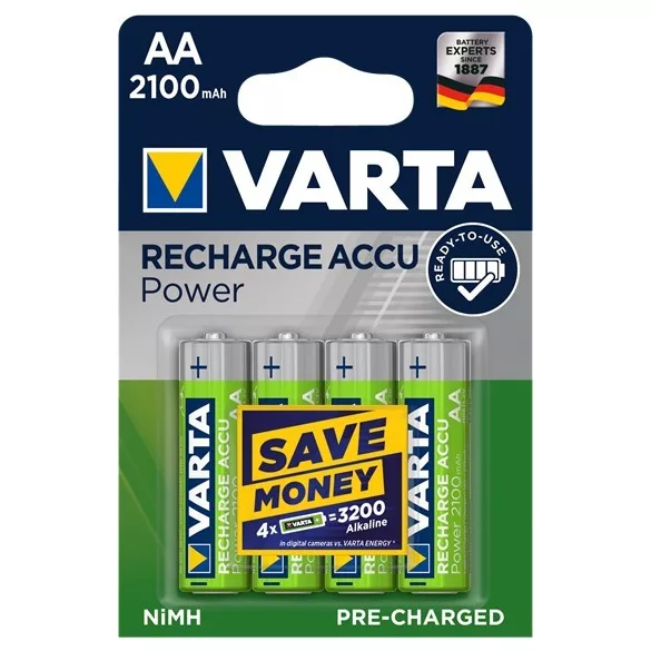 Varta Ready2Use  NI-Mh akku AA (HR6) 2100 mAh bl/4 56706