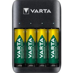   VARTA QUATRO USB 4 csatornás Ni-Mh töltő 57652 AA és AAA-hoz +4DB 2100 mAh