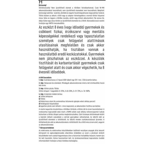 Varta LCD MULTI charger+ intelligens sortöltő 1-8 darab AA /AAA akkuhoz 57681