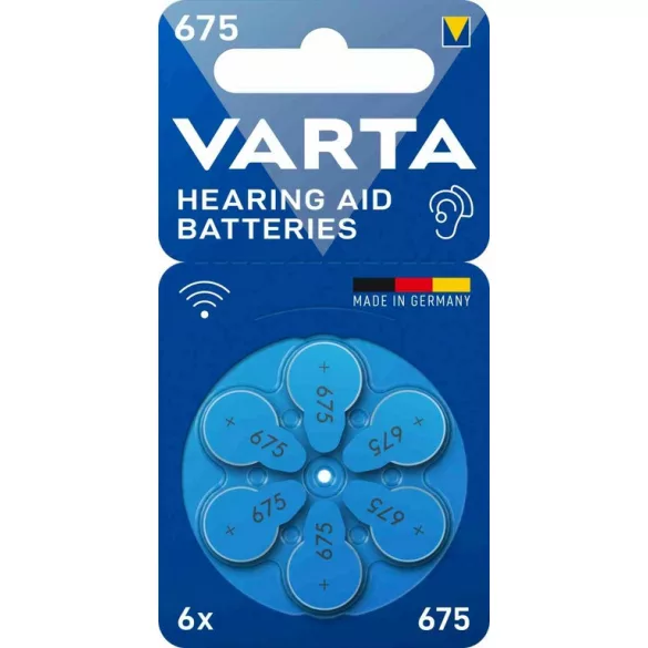 VARTA hallókészülék elem 675 (PR44) bl/6  1,45V