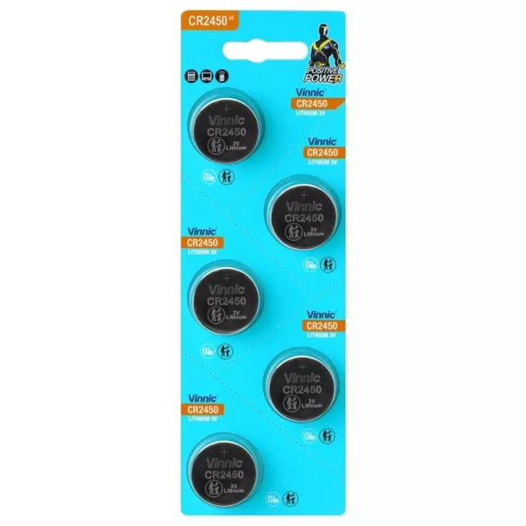 VINNIC CR2450 lithium elem 3V Bl/5