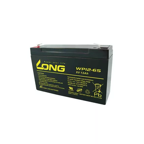 Kung Long UPS 12Ah Bal+ Akkumulátor (WP12-6S)