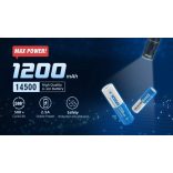 XTAR 14500 (AA) 3,6V-os Li-ion akku védelemmel 1200mAh