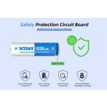 XTAR 14500 (AA) 3,6V-os Li-ion akku védelemmel 1200mAh