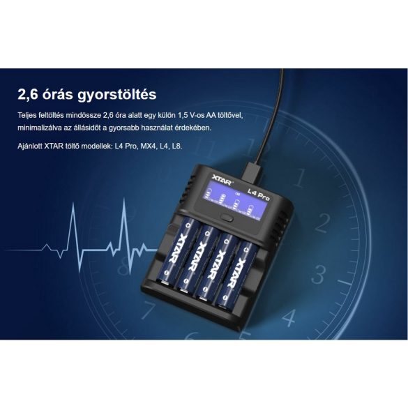 XTAR 14500 ( AA) 1.5V-os 2700 mAh lithium AKKU VÉDELEMMEL