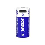 XTAR 16340 (R-CR123) 3,7V 900 mAh Li-ion akku védelemmel USB-C