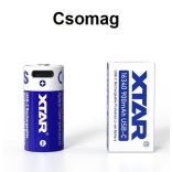 XTAR 16340 (R-CR123) 3,7V 900 mAh Li-ion akku védelemmel USB-C