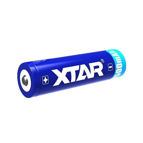 XTAR 18650 3,7V-os Li-ion akku védelemmel, 3500 mAh