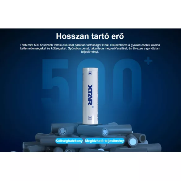 XTAR 18650 3,7V-os Li-ion akku 3500 mAh 10A RAW