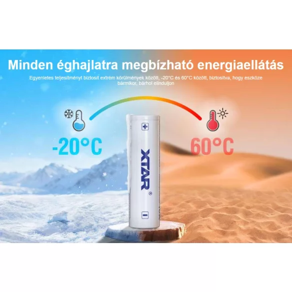 XTAR 18650 3,7V-os Li-ion akku 3500 mAh 10A RAW
