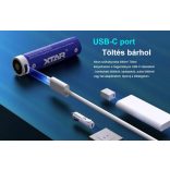 XTAR 18650 3,7V-os Li-ion akku védelemmel, 3500 mAh USB-C