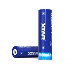 XTAR 18650 3,7V-os Li-ion akku védelemmel, 3600 mAh 10A