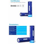 XTAR 18650 3,7V-os Li-ion akku védelemmel, 3600 mAh 10A