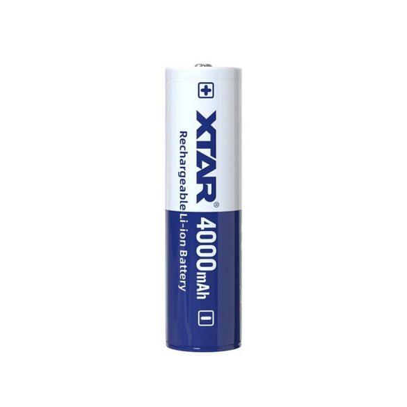 XTAR 18650 3,7V-os Li-ion akku védelemmel, 4000 mAh, 3,6V 10A + ajándék tokkal
