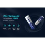 XTAR 18650 Li-ion akku védelemmel, 4000 mAh, 3,6V