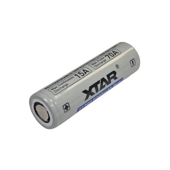 XTAR 21700 5000 RAW 3,6V Li-ion akku,5000mAh 70A (folyamatos 15A)